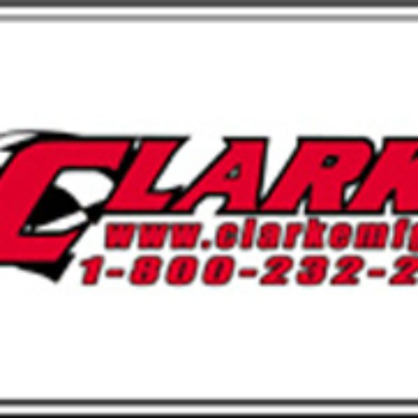 "CLARKE" Banner 24 X 48 Heavy duty weather resistant plastic with metal gromments #CB