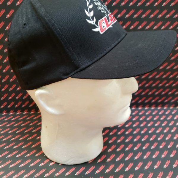 "CLARKE" Hat flex fit (Black W/Red Race Logo) #A-2